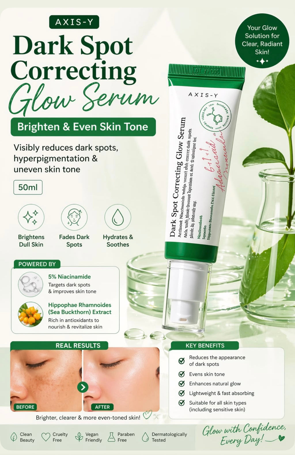 AXIS-Y dark correcting spots viral glow serum